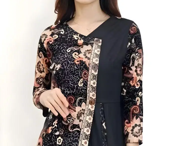 15 Model Baju Batik Atasan Perempuan Lengan Panjang Modern